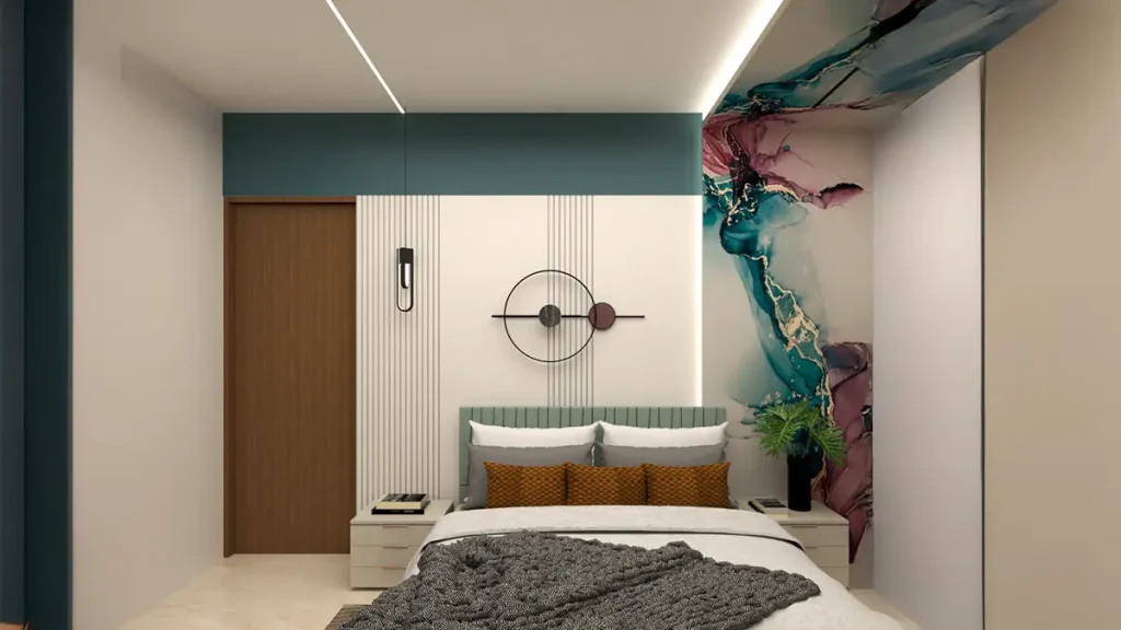Cozy-master-bedroom-with-plush-bedding