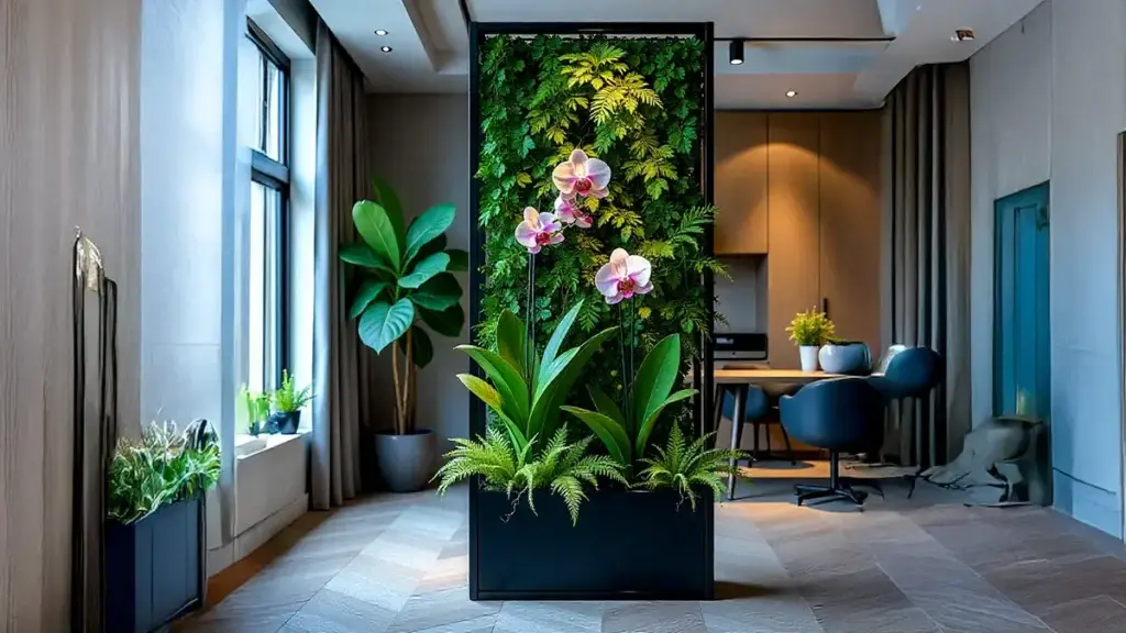 Living-Room-Unique-Partition-Design-Vertical-Garden-or-Plant-Wall