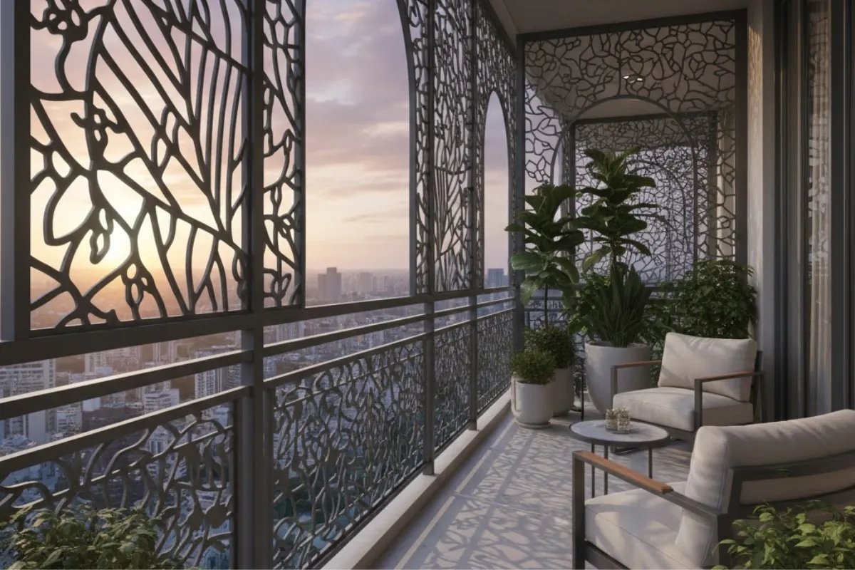 CNC-Laser-Cut-Metal-for-balcony-ceiling-design
