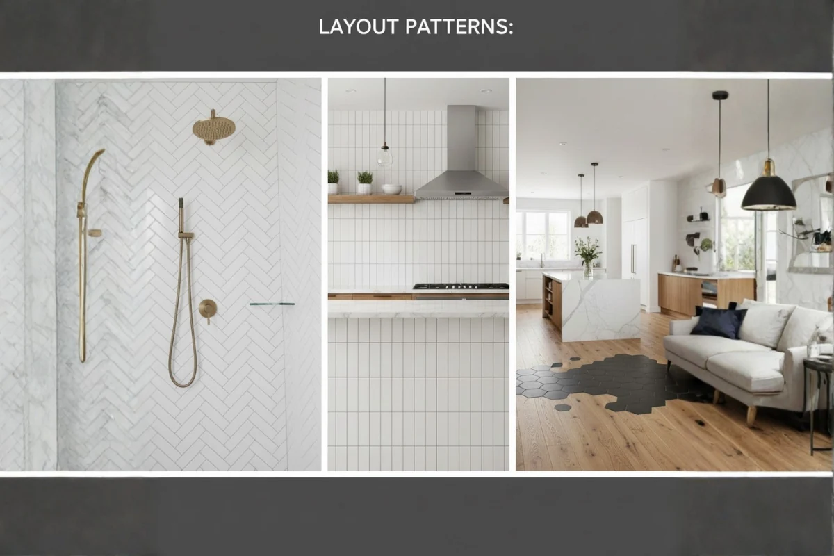 Layout Patterns for kitchen tiles design