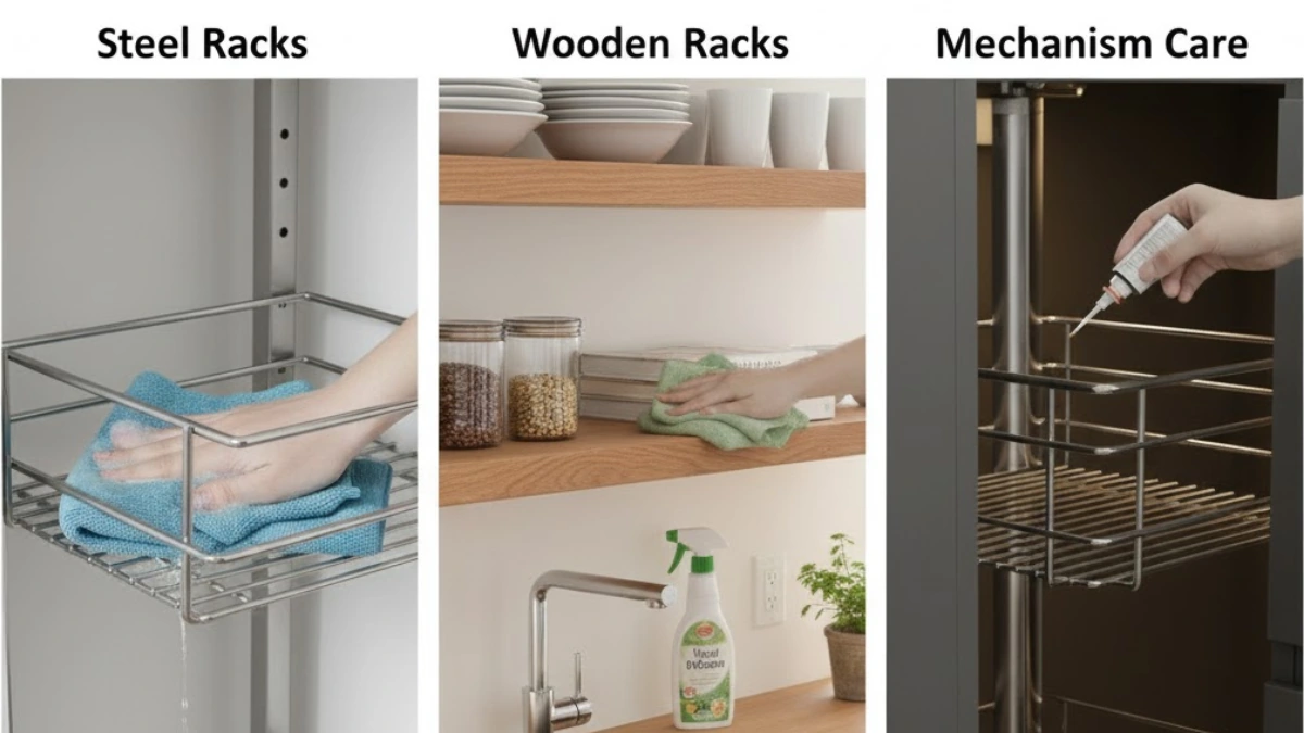 Maintenance for kitchen rack design