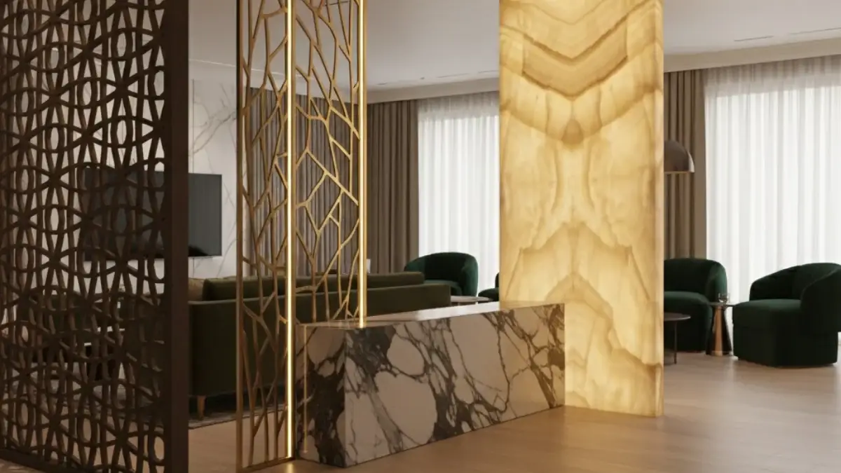 Quality material-partition design for living room