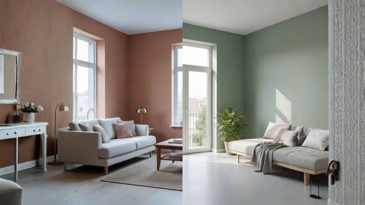 Wall colour combination for sunlight