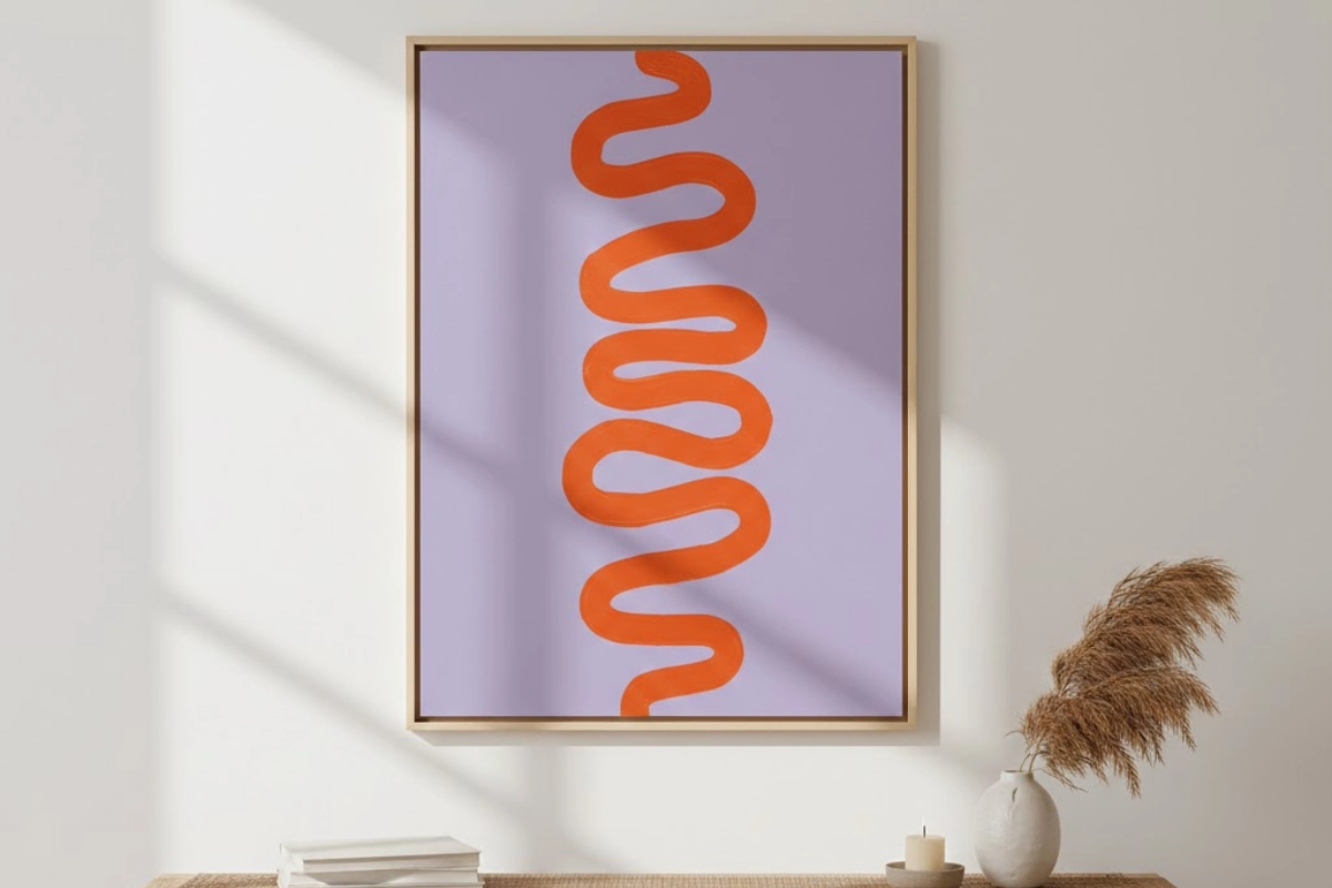 Wavy Line Art painting design ideas