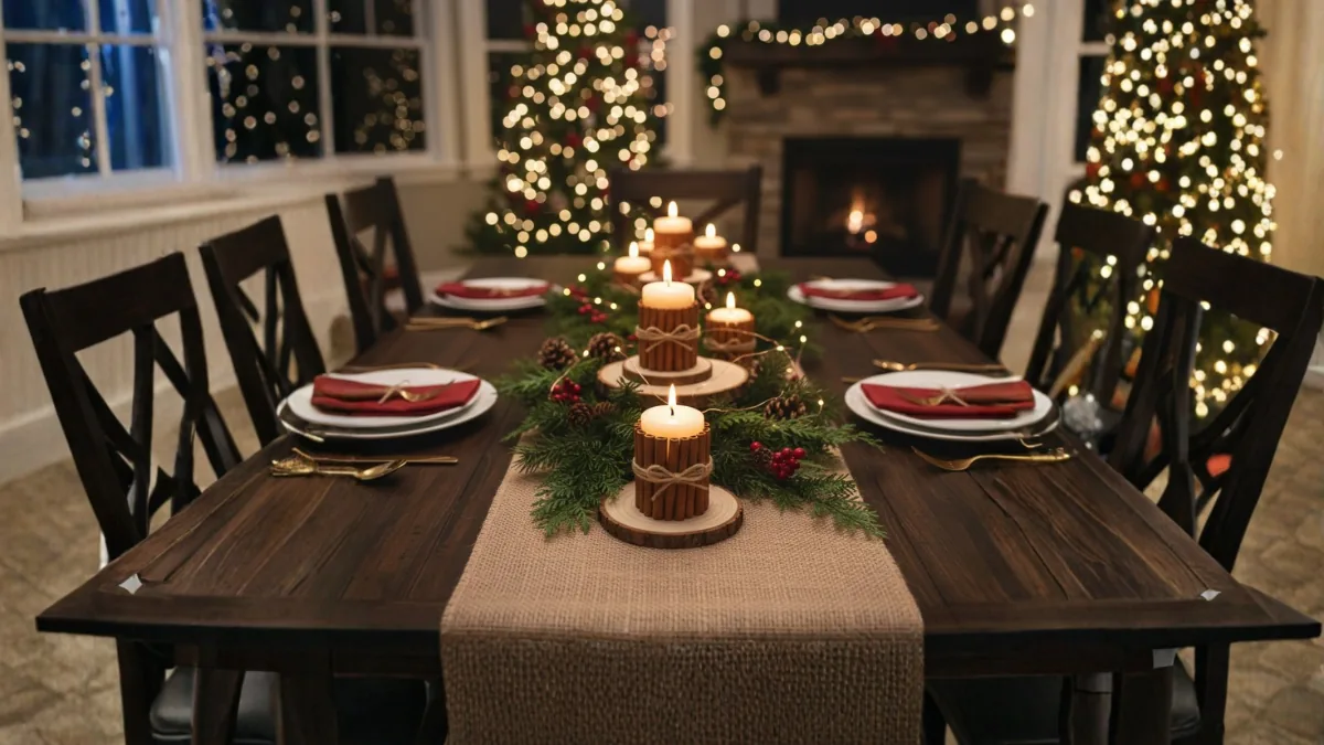 Cinnamon Stick Candles apply in christmas Decoration
