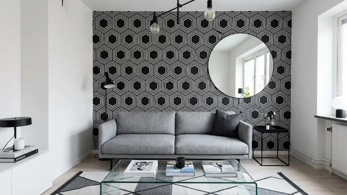 Geomatric patern wallpaer for wall design