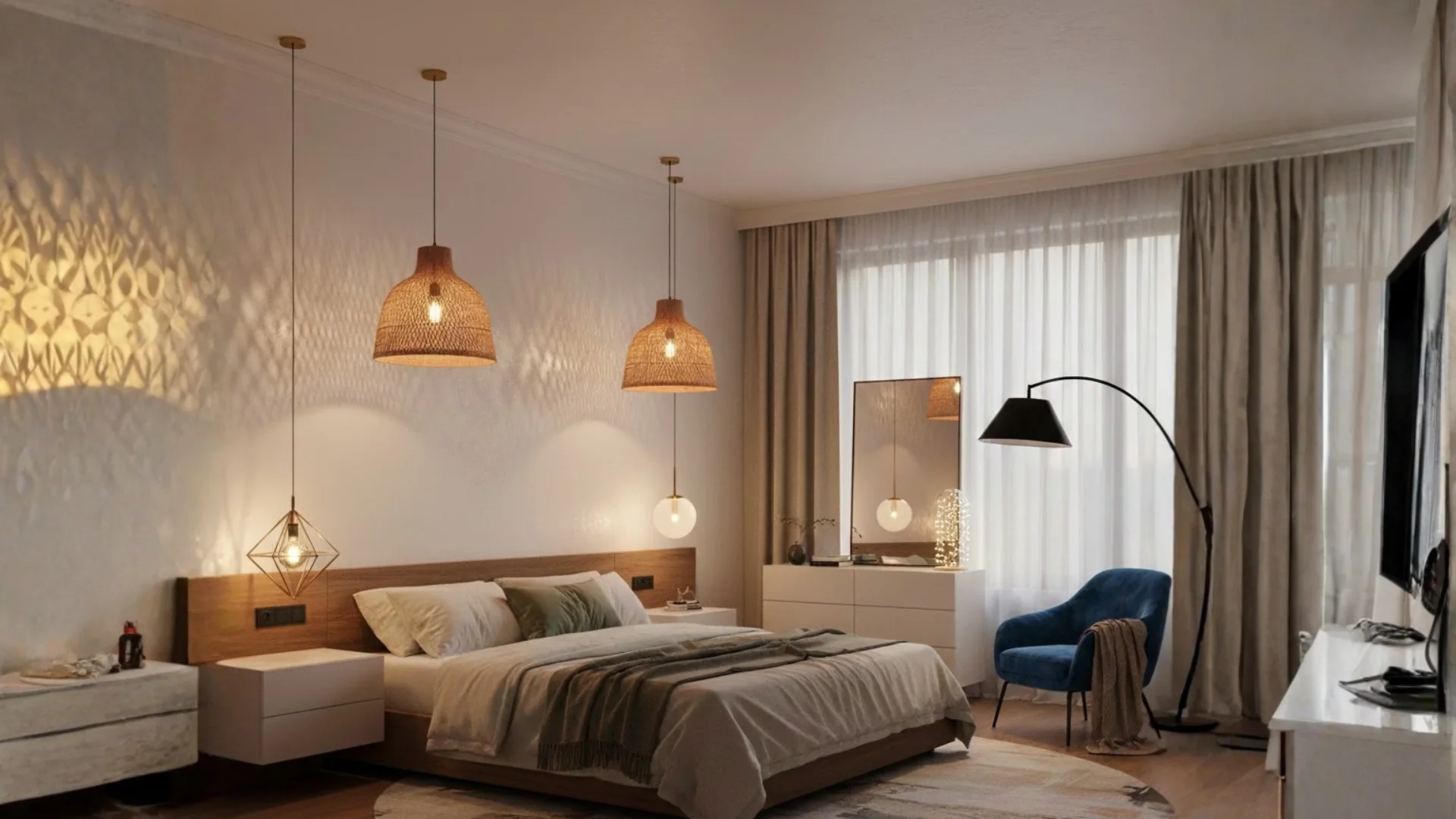 Hanging-Lights-for-Bedroom-Desktop