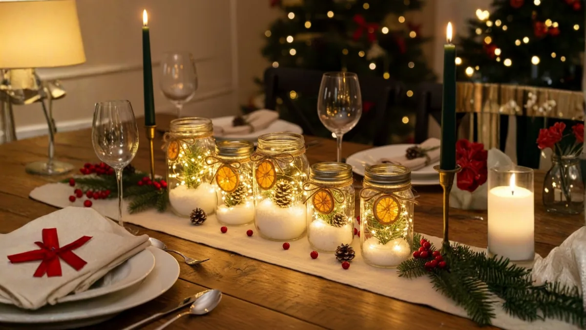 Mason Jar Luminaries -Christmas Decorations