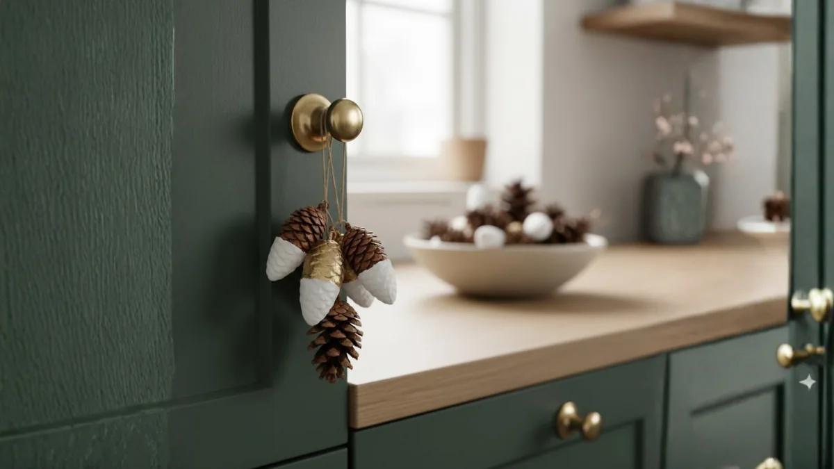 Minimalist Pinecone Hangers-Christmas Decorations ideas