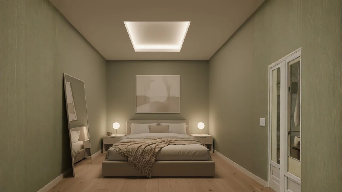 Tray-with-Warm-White-Glow-with-simple-false-ceiling-design-for-bedroom