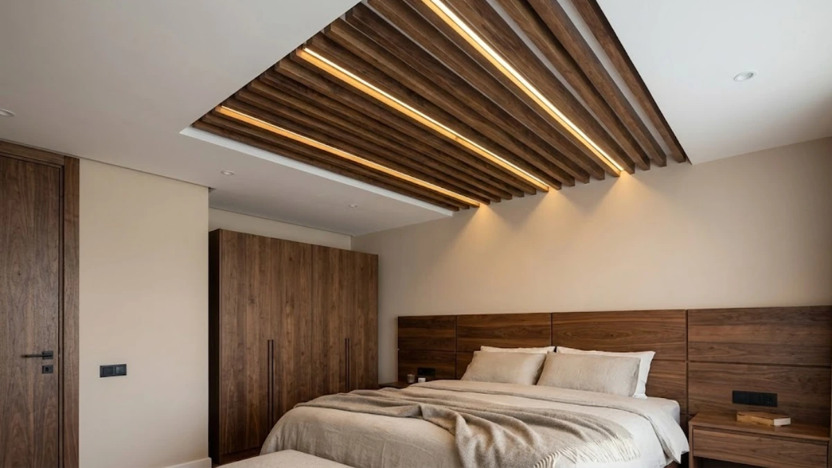 Warmth-of-Wood-false-ceiling-design-for-bedroom