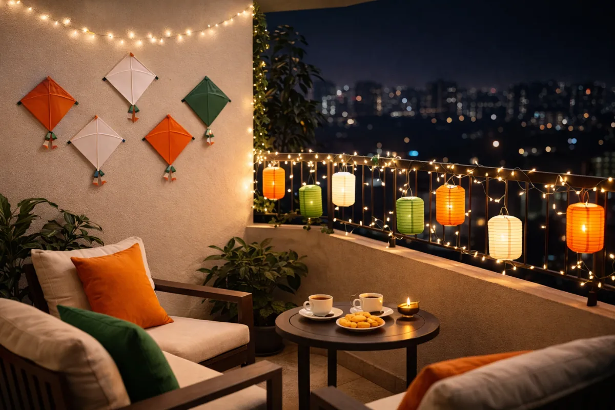 repblic decoration idea for Balcony Nook