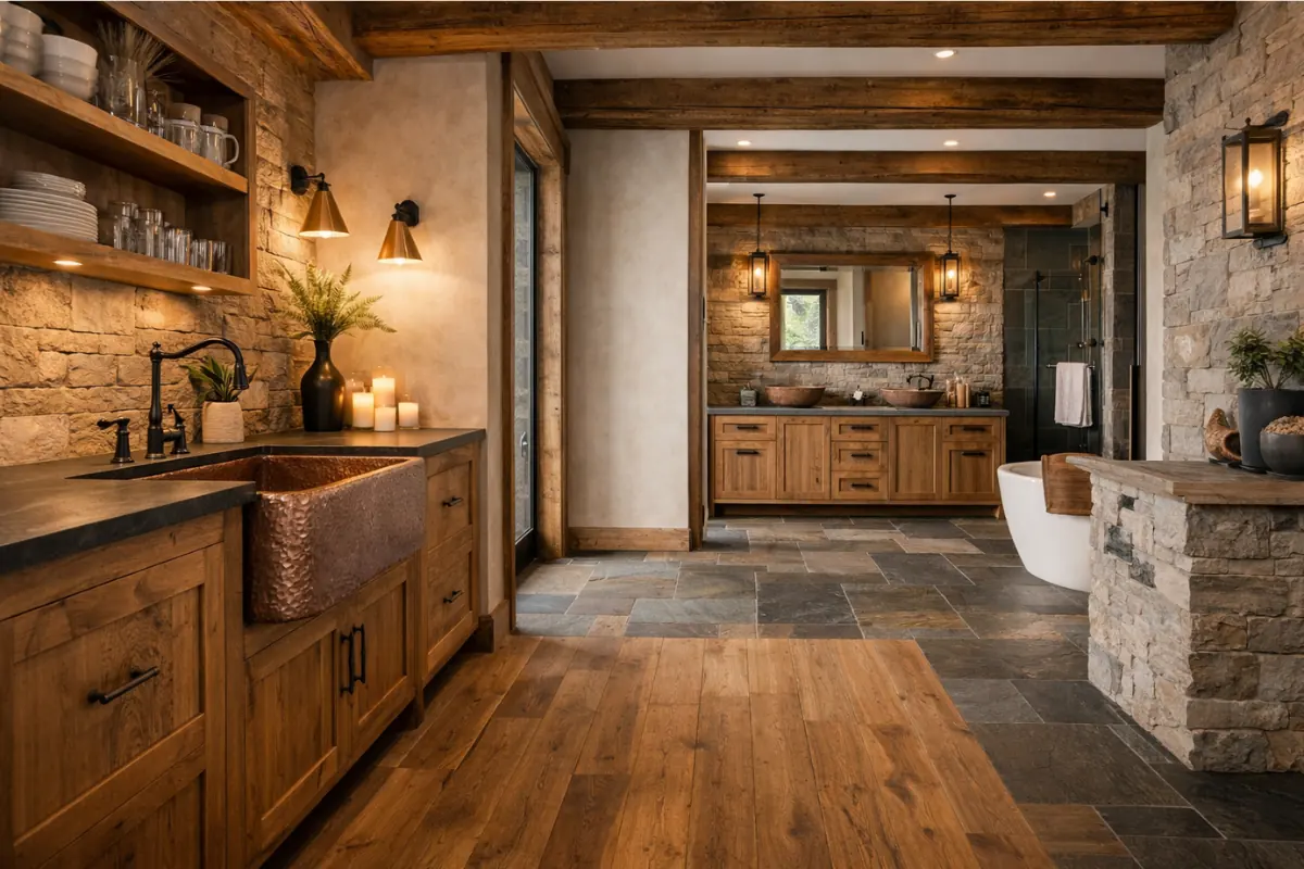 natural-materials-Rustic-Theme-Interior-Design