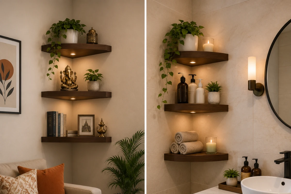 Corner Wall Shelf Design