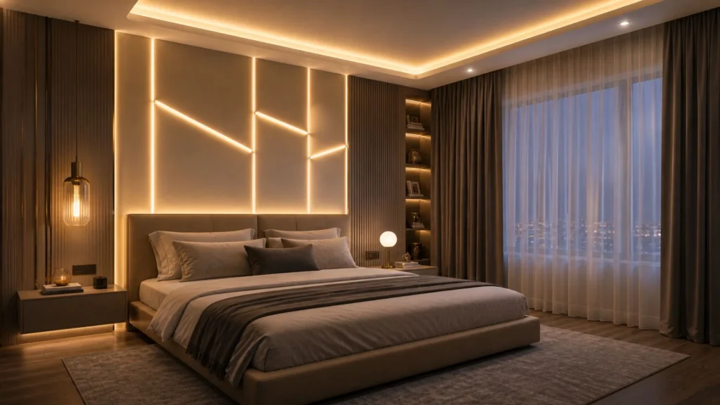 LED-Panel-For-Bedroom-Design