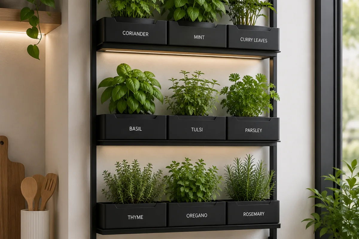 Vertical Herb Garden Wall Rack