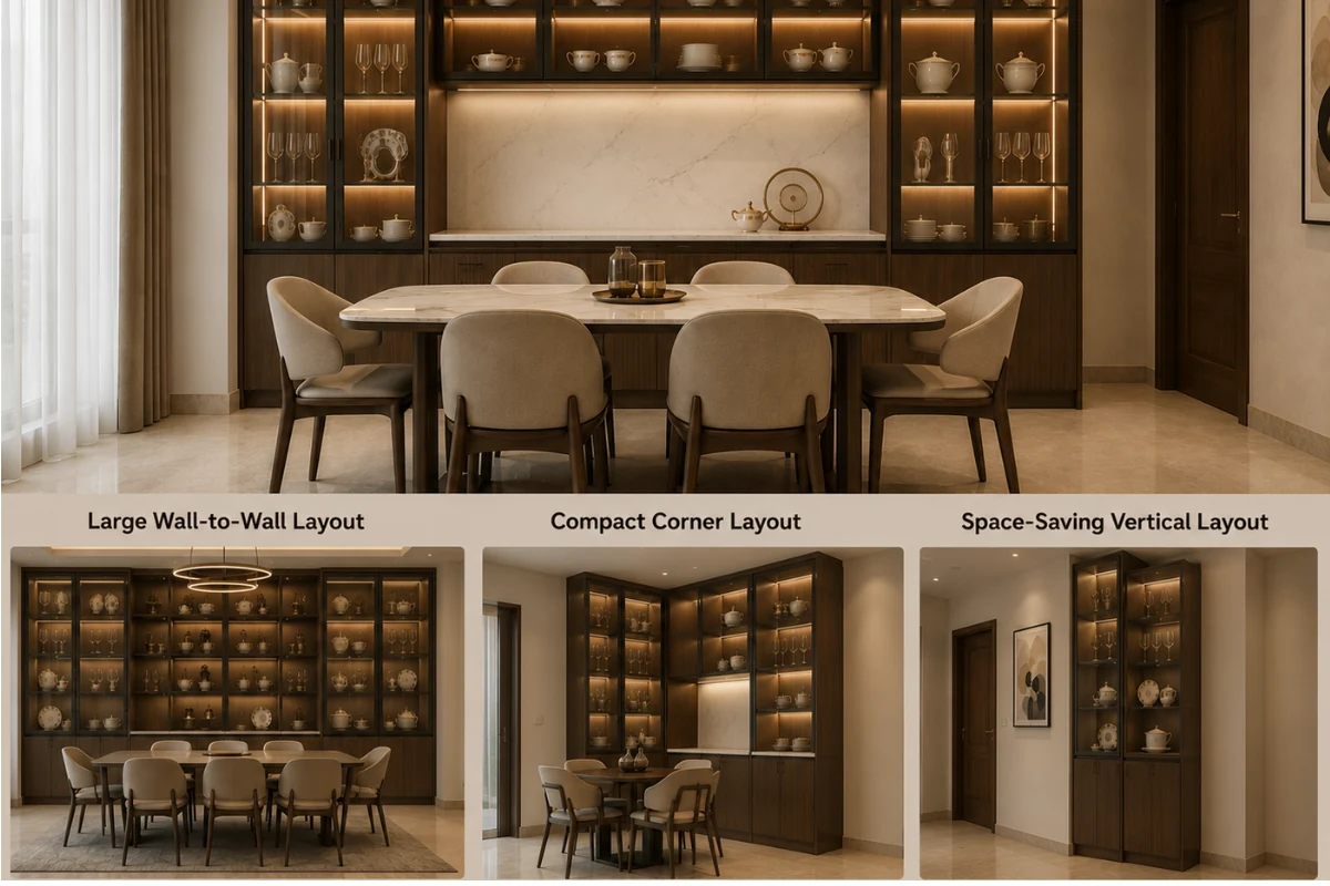Dining-room-crockery-unit-layout-ideas-including-wall-to-wall-corner-and-vertical-designs