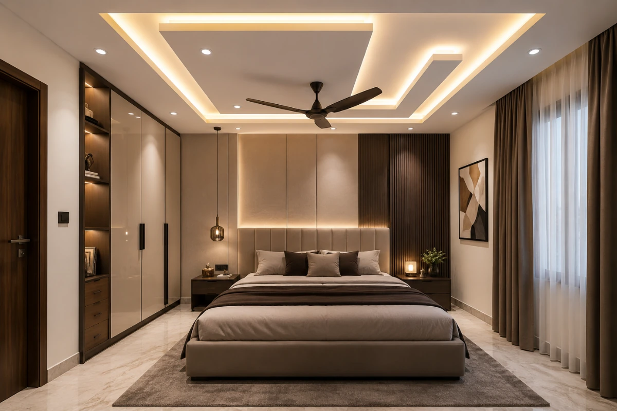 plus minus pop ceiling design for bedroom