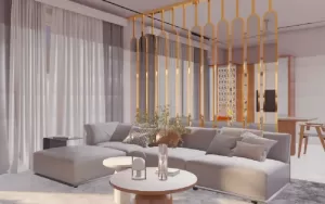 Fluted-glass-partition-living-room-interior-design-with-L-Shape-Sofa-300x188