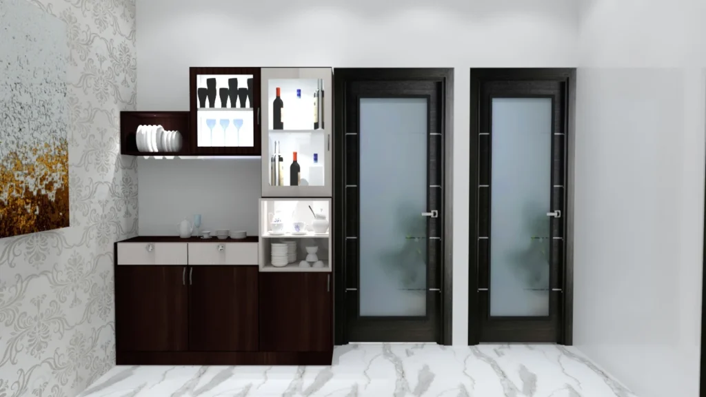 Stylish-crockery-cupboard-design-with-glass-display-units-1